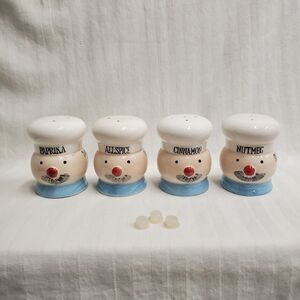 Vintage Holt Howard Chef Spice Shakers 3.5" Ceramic Japan